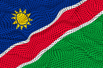 National flag of Namibia. Background  with flag of Namibia.