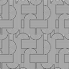 black and white doodle thread tangle seamless pattern for fabric or wrapping paper memphis