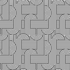 black and white doodle thread tangle seamless pattern for fabric or wrapping paper memphis