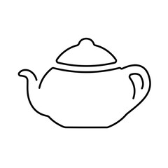 tea time icon isolated on white background, vector illustration.
