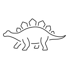 stegosaur icon on white background, vector illustration. © Oleh