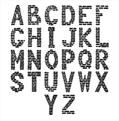 Watercolor alphabet. Vector (29)