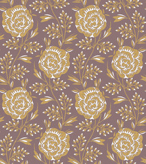 Seamless Gold Foil Design with Background