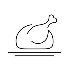 turkey icon on white background, vector illustration.