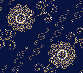 seamless Geometrical Golden Foil Design with background