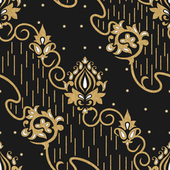 seamless Geometrical Golden Foil Design with background