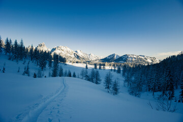 Ski mountaineering in the Carnic Alps, Friuli-Venezia Giulia, Italy