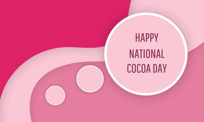 National Cocoa Day
. Geometric design suitable for greeting card poster and banner