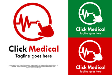 Click medical logo template illustration