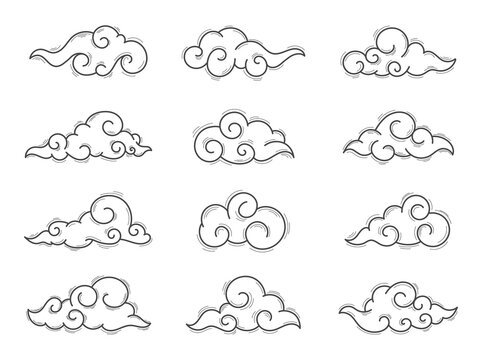 Chinese style clouds freeform and many shape clouds are perfect for your decoration.