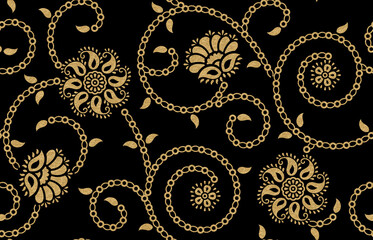 Geometrical Golden Foil Design with background