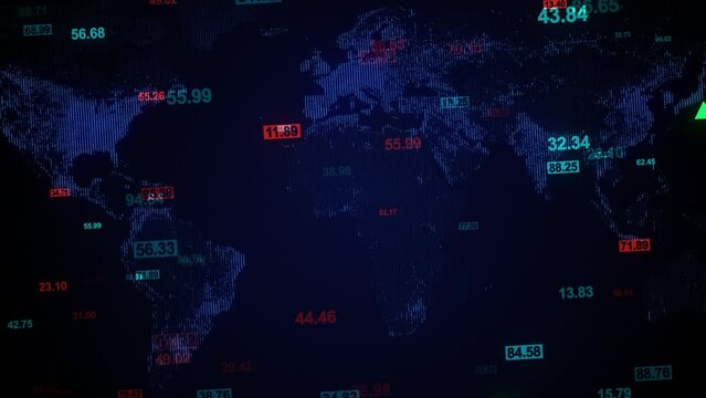 World Map Digital Animate Background