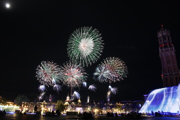 ハウステンボス花火　長崎県佐世保市県観光