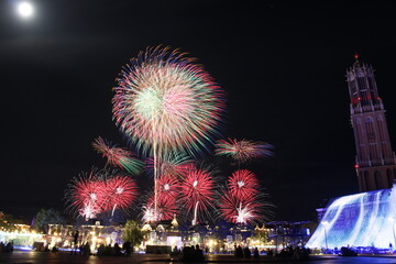 ハウステンボス花火　長崎県佐世保市県観光