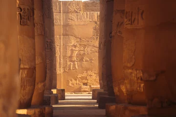 Foto op Plexiglas Papyrus Columns in Karnak Temple, Luxor Egypt © Adam