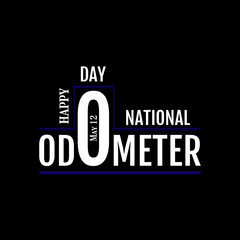 National Odometer Day . Geometric design suitable for greeting card poster and banner