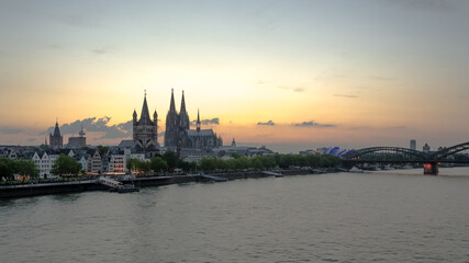 View of the city of Cologne, the largest city of the German western state of North Rhine-Westphalia and the fourth-most populous city of Germany