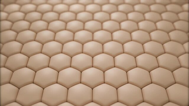 Damaged skin cells repairing, wave, 3D Hexagonal Skin Set