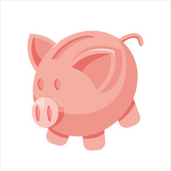 Piggy bank with realistic 