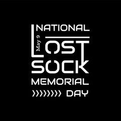 National Lost Sock Memorial Day . Geometric design suitable for greeting card poster and banner