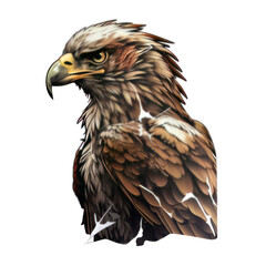 Obraz premium Eagle Sticker Ready to print. Generated AI illustration.