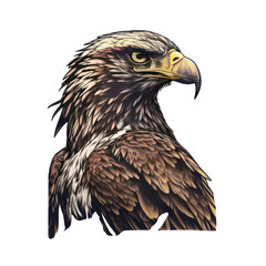 Obraz premium Eagle Sticker Ready to print. Generated AI illustration.