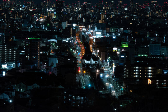 石切からの大阪の夜景