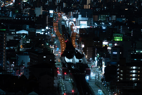 石切からの大阪の夜景