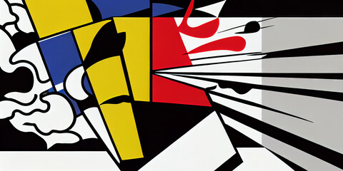 Abstract wind De Stijl Generative AI