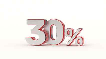 ..30 Percent off 3d Sign on White Background, Special Offer 30% Discount Tag, Sale Up to 30 Percent Off,big offer, Sale, Special Offer Label, Sticker, Tag