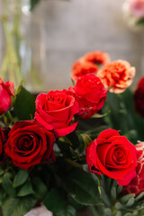 bouquet of red roses