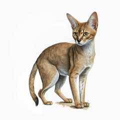 &ldquo;Generative AI&rdquo; Abyssinian Cat digital illustration.
