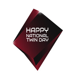 national twin day. Geometric design suitable for greeting card poster and banner