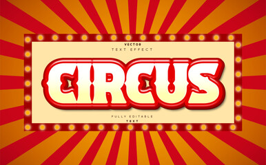 circus text effect 
 - obrazy, fototapety, plakaty