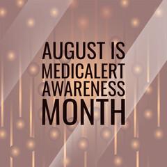 	MedicAlert Awareness Month. Design suitable for greeting card poster and banner