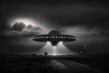 Fototapeta na wymiar The Great UFO Debate: Skeptics vs. Believers