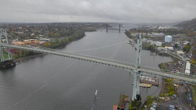 Video clip of St Johns Bridge in Portland Oregon