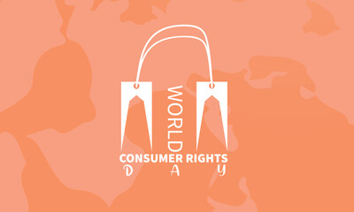 World Consumer Rights Day Vector Illustration. Suitable for greeting card poster and banner. 15 march