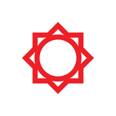 Decorative postage and sticker label icon design, graphic design element, vector illustration.