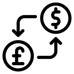 exchange money icon  vector