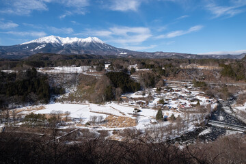 晴れた冬の開田高原　長野県