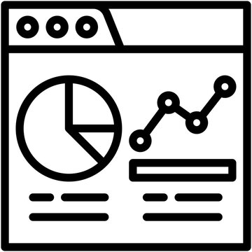 recommend clip art: Web Analytics Line Icon
