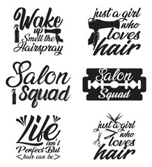 Salon Hair Vectors T-shirt Design.