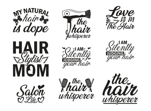 Salon Hair Vectors T-shirt Design.