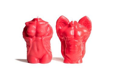 Beautiful handmade colored wax candles