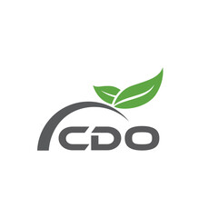CDO letter nature logo design on white background. CDO creative initials letter leaf logo concept. CDO letter design.