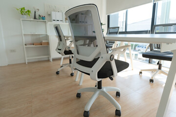 Interior of a modern home office, small office start up business