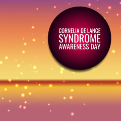 Cornelia De Lange Syndrome Awareness Day. Geometric design suitable for greeting card poster and banner
