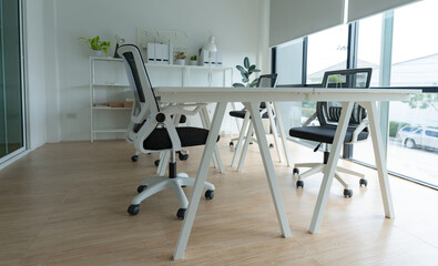 Interior of a modern home office, small office start up business