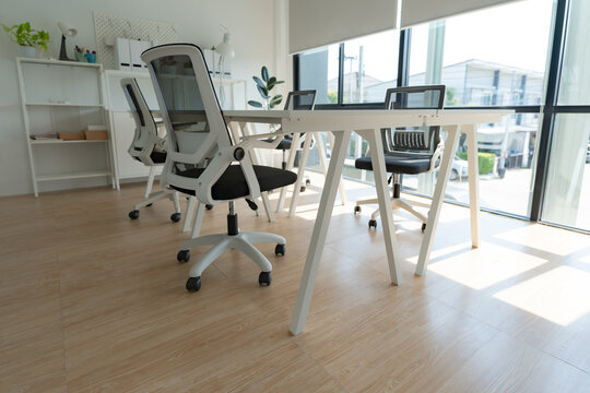 Interior of a modern home office, small office start up business